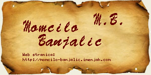 Momčilo Banjalić vizit kartica
